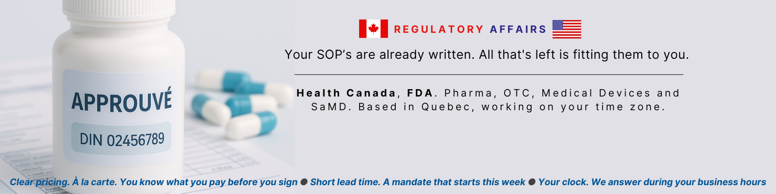 Affaires réglementaires, Santé Canada et FDA, par Pharmaflow